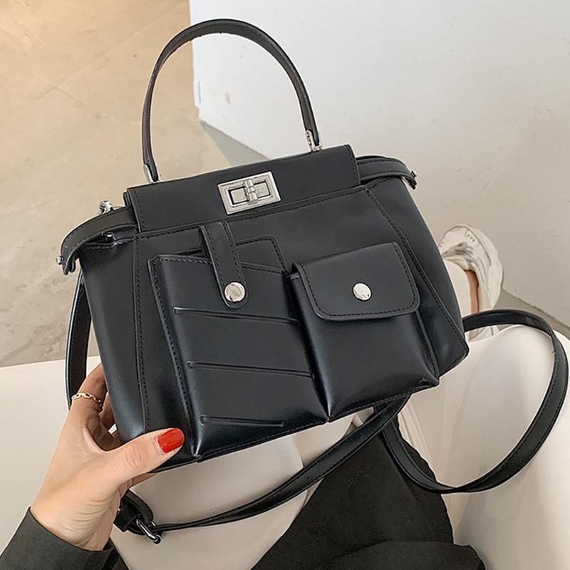 3 Pockets Small PU Leather Shoulder Bags For Women 2021 Fashion Lock Female Crossbody Bag Designer High Quality Handbags, Black
3 Pockets Small PU Leather Shoulder Bags For Women 2021 Fashion Lock Female Crossbody Bag Designer High Quality Handbags, Black