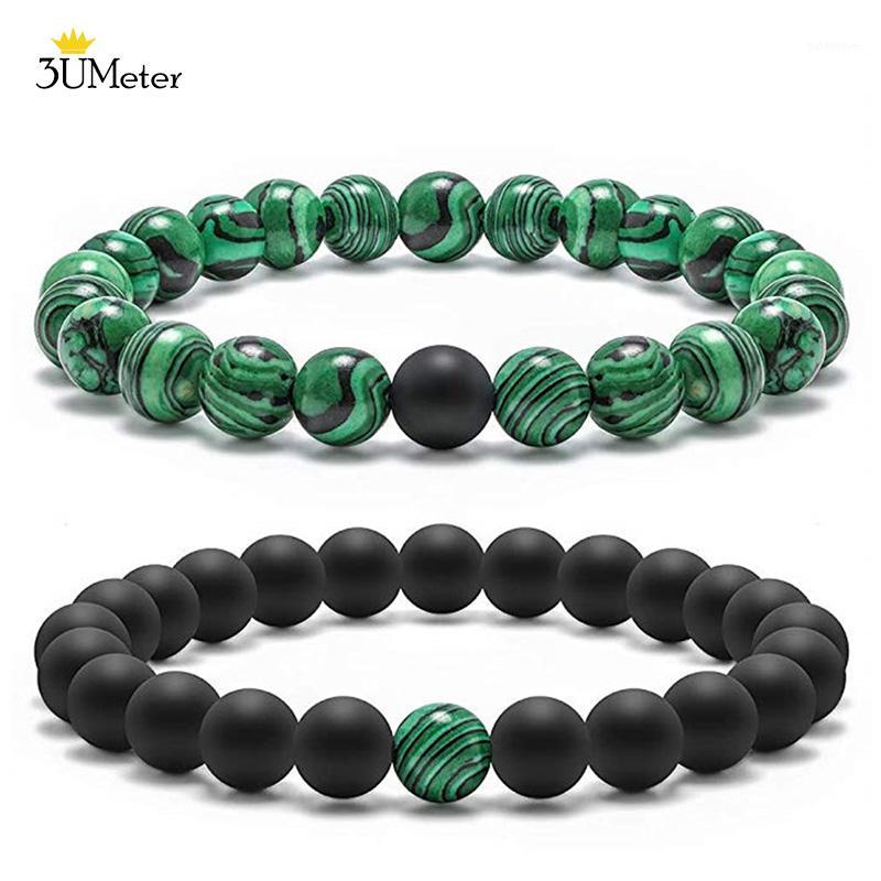 2 pieces/Set 8mm Natural Malachite Stone Bracelet Couple Bracelet Black Matte Green Stone Beads Bracelets for Men Women Jewelry1 
2 pieces/Set 8mm Natural Malachite Stone Bracelet Couple Bracelet Black Matte Green Stone Beads Bracelets for Men Women Jewelry1