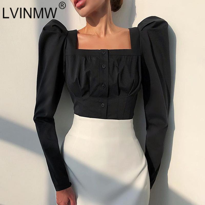 LVINMW Square Collar Puff Sleeve With Buttons Slim Tops Women Pleated Waisted Solid Designed Fashion Shirts Soft Blouses, White
LVINMW Square Collar Puff Sleeve With Buttons Slim Tops Women Pleated Waisted Solid Designed Fashion Shirts Soft Blouses, White
