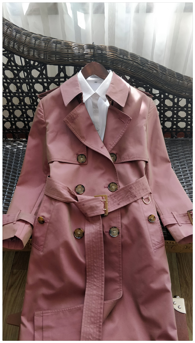 Women Trench Coat 2019 Autumn Winter New Arrival Long Gradient Double Breasted Trench Outerwear Waterproof T200828