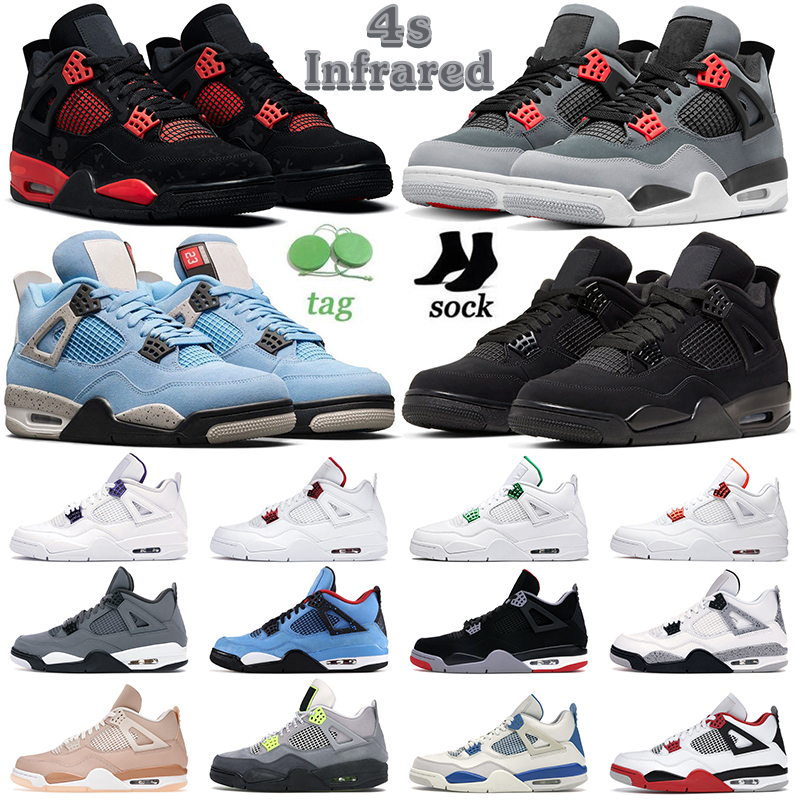 Hotsale 4 4s Jumpman Basketball Shoes For Men Women Infrared Fire Red Thunder Black Cat Bred Motosports University Blue Mens Trainers Sports, Metallic pack - court purple
Hotsale 4 4s Jumpman Basketball Shoes For Men Women Infrared Fire Red Thunder Black Cat Bred Motosports University Blue Mens Trainers Sports, Metallic pack - court purple