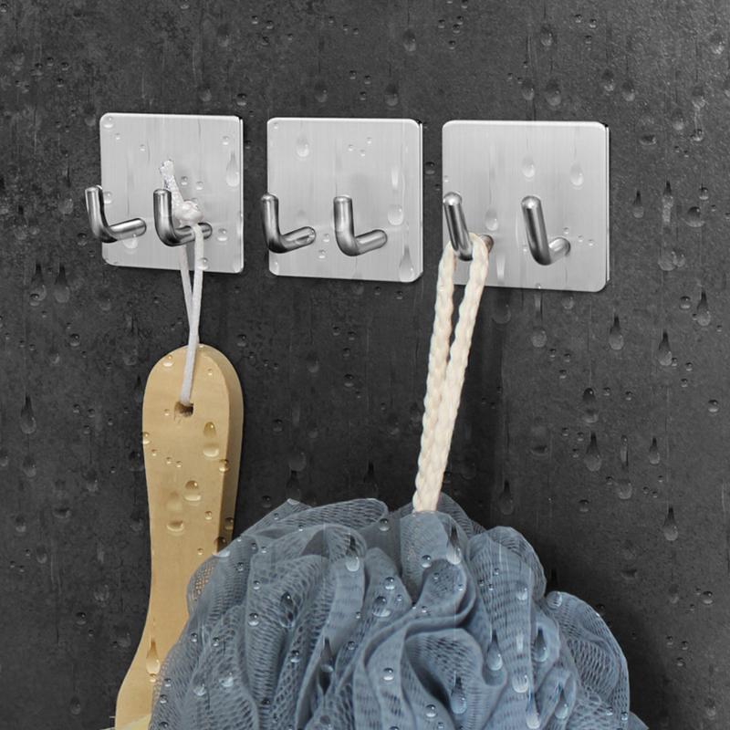 304 Stainless Steel Razor Hooks Wall-Mounted Self-Adhesive Household Kitchen Bathroom Double-Head Hook Plug Key Sticky Hook
304 Stainless Steel Razor Hooks Wall-Mounted Self-Adhesive Household Kitchen Bathroom Double-Head Hook Plug Key Sticky Hook