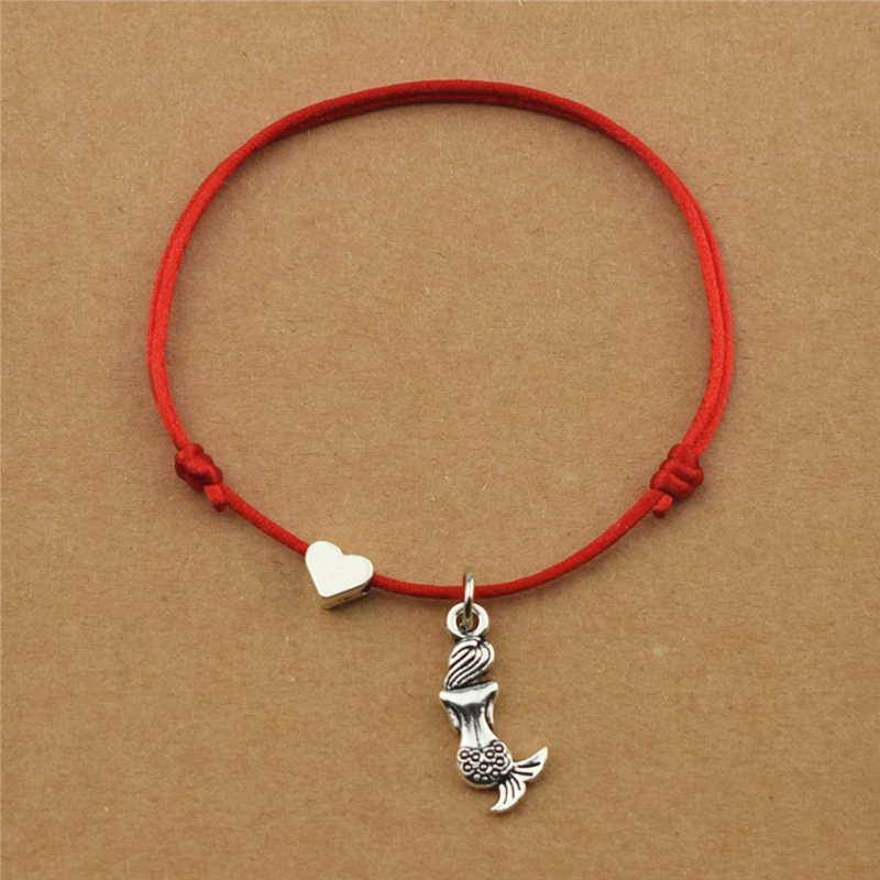 Red Cord Black Rope Little Mermaid Pendant Heart Charm Bracelets for Women Girls Elegant Wedding Party Unique Jewelry Gifts
Red Cord Black Rope Little Mermaid Pendant Heart Charm Bracelets for Women Girls Elegant Wedding Party Unique Jewelry Gifts
