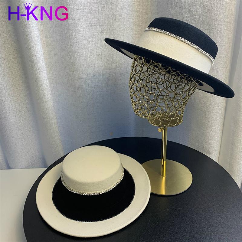 Autumn and Winter New Woolen Diamond Decoration Women's Hat Noble Elegant Women's Banquet Hat Celebrity Party Panama, White
Autumn and Winter New Woolen Diamond Decoration Women's Hat Noble Elegant Women's Banquet Hat Celebrity Party Panama, White