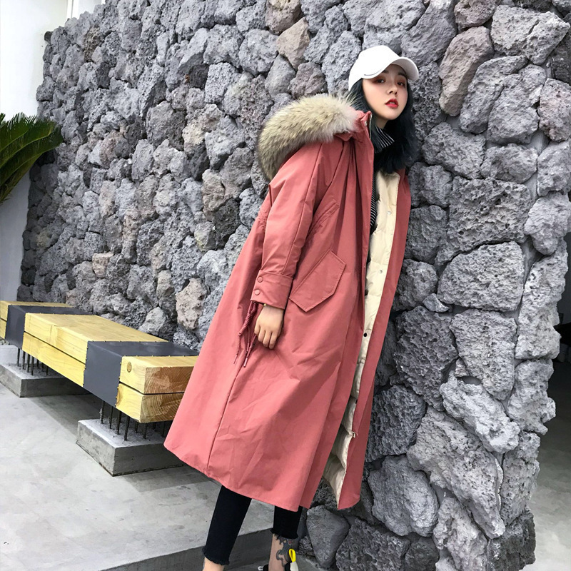 Women of Fancy Design Mid-long Parka Duck Down Loose Padding Oversized Female Winter Nature Leather with Hood Thick Jackets C885, Black
Women of Fancy Design Mid-long Parka Duck Down Loose Padding Oversized Female Winter Nature Leather with Hood Thick Jackets C885, Black