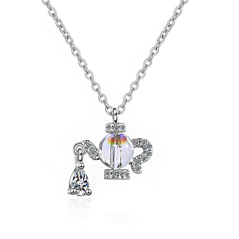 Zirconia Crystal Teapot Shaped Pendant Necklace Silver Color Chain Choker Female Necklaces Fashion Party Jewelry Gift for Women
Zirconia Crystal Teapot Shaped Pendant Necklace Silver Color Chain Choker Female Necklaces Fashion Party Jewelry Gift for Women