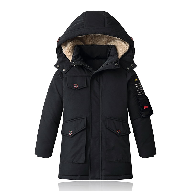 Winter Children's Down jacket Boys Outerwear mid-length thickened Kids Clothing For 5-14 Year LJ201203