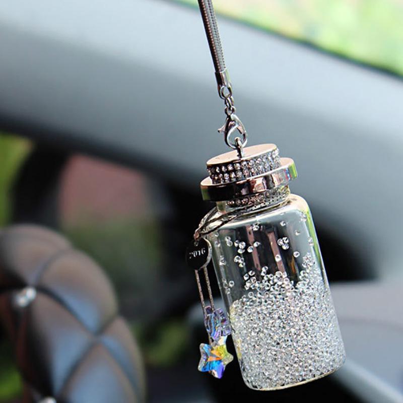 Car Pendant Creative Crystal Wishing Bottle Rearview Mirror Hanging Auto Interior Decoration Suspension Ornaments Accessories
Car Pendant Creative Crystal Wishing Bottle Rearview Mirror Hanging Auto Interior Decoration Suspension Ornaments Accessories