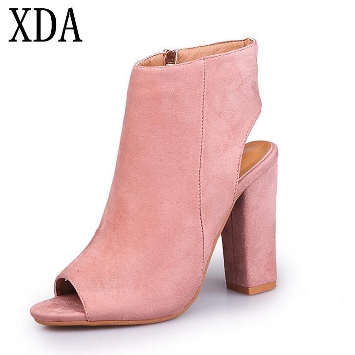 XDA 2020 Fashion Women shoes Spring Summer Open Toe women Boots Casual Faux Suede Ankle Boots Thick High Heels, Black
XDA 2020 Fashion Women shoes Spring Summer Open Toe women Boots Casual Faux Suede Ankle Boots Thick High Heels, Black