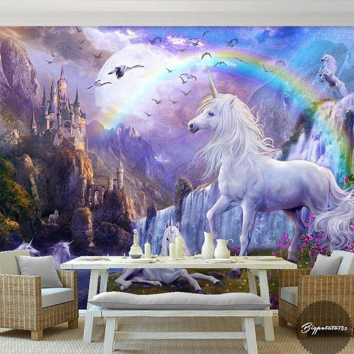 8D Large Castle Rainbow horse Animal Wall paper Decor 3d Horse Photo Mural 3D Cartoon Wallpaper for Child Room Dinning Room, As pic
8D Large Castle Rainbow horse Animal Wall paper Decor 3d Horse Photo Mural 3D Cartoon Wallpaper for Child Room Dinning Room, As pic