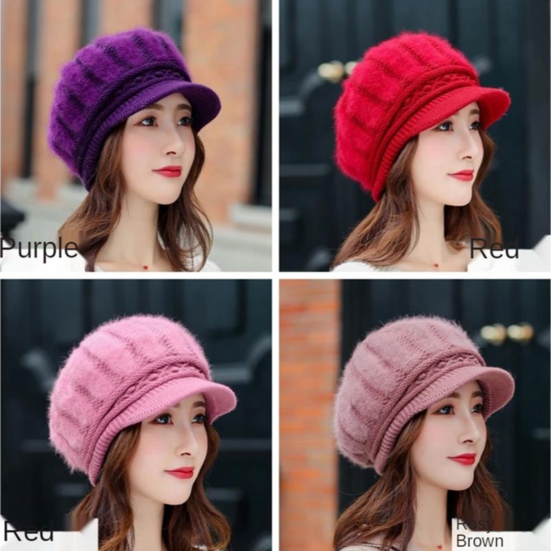 warm Girl Winter Autumn beret hat for women Wool knitted hat for mom fur beret solid fashion lady cap fall Female cap, White
warm Girl Winter Autumn beret hat for women Wool knitted hat for mom fur beret solid fashion lady cap fall Female cap, White