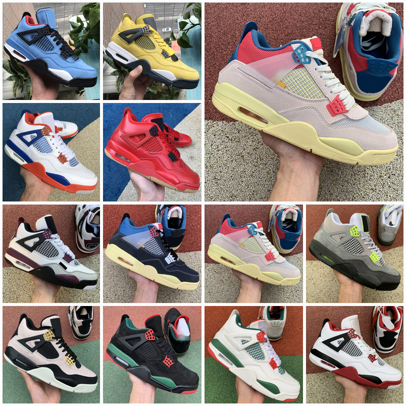 4s White Sail Union Guava Ice Noir Neon 2021 Black Cat Jumpman 4 Basketball Shoes Metallic Green Trainers Men Sports Sneakers Size 36-47
4s White Sail Union Guava Ice Noir Neon 2021 Black Cat Jumpman 4 Basketball Shoes Metallic Green Trainers Men Sports Sneakers Size 36-47
