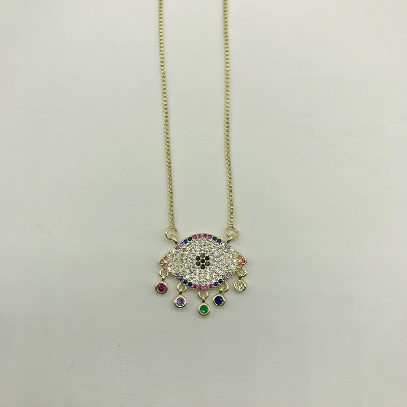 Pendant Necklaces 5pcs/lot Turkish Eye CZ Necklace Colorful Charm With Round Dots
Pendant Necklaces 5pcs/lot Turkish Eye CZ Necklace Colorful Charm With Round Dots