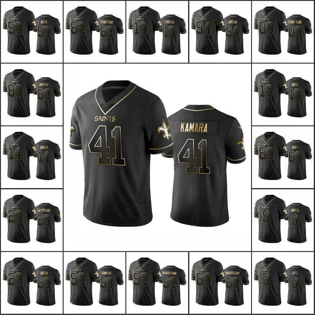 New Orleans's Saints's Men #41 Alvin Kamara 94 Cameron Jor dan 13 Michael Thomas 9 Drew Brees Custom Women Youth Black Golden
New Orleans's Saints's Men #41 Alvin Kamara 94 Cameron Jor dan 13 Michael Thomas 9 Drew Brees Custom Women Youth Black Golden