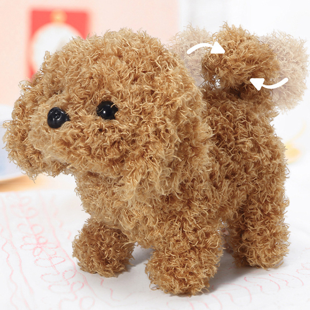 Plush Puppy Electronic Toys Touch-sensing Robot Dog Pet Barking Walking Interactive Plush Toys for Kids Birthday Gift LJ201105