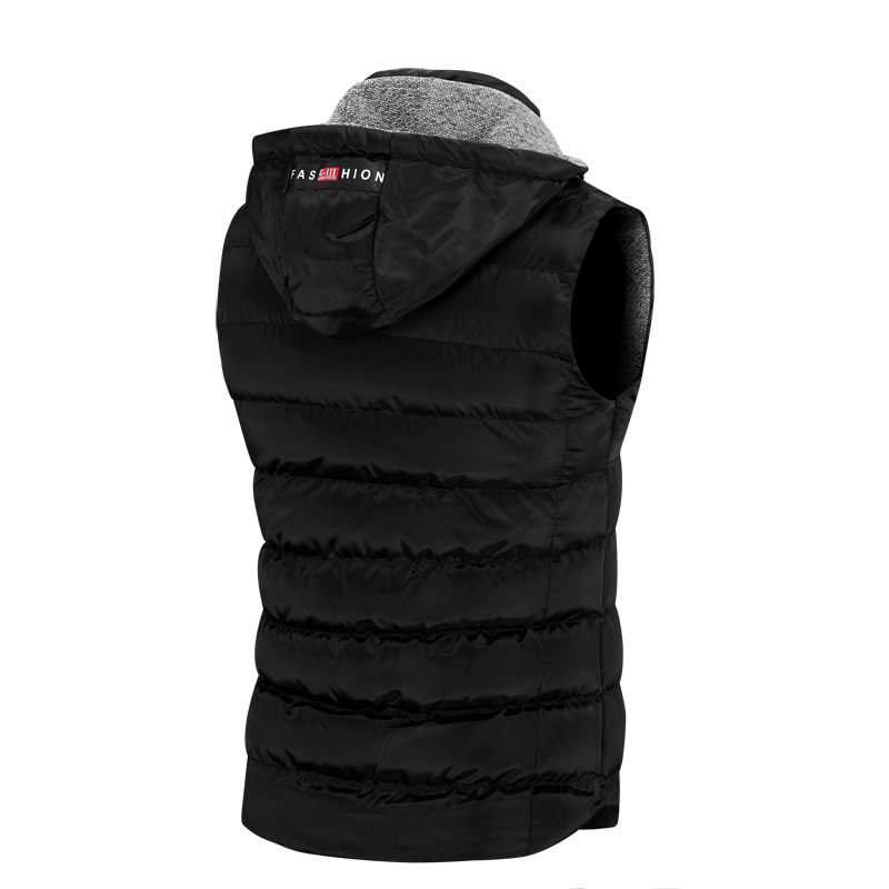 Hood vest Mens Jacket Sleeveless Vests Winter Fashion Casual Coats Male Cotton-Padded Men's Vest Men Thicken Waistcoat XS-4XL 201120