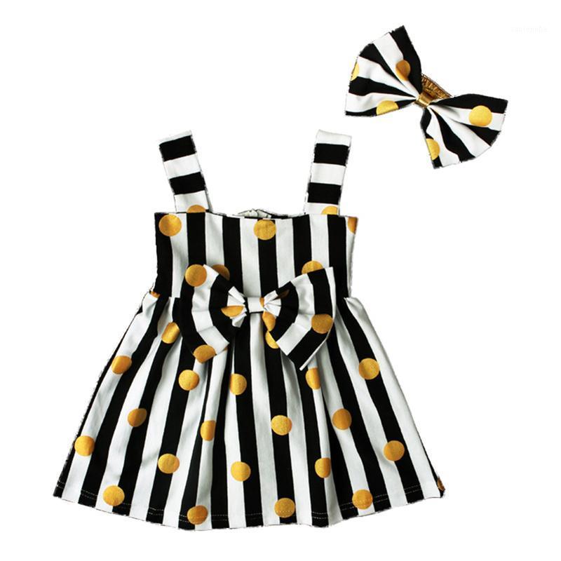 Baby clothing cute summer style newborn Birthday princess dresses for girls clothes stripe dot sleeveless baby dress+headband in1, Black 
Baby clothing cute summer style newborn Birthday princess dresses for girls clothes stripe dot sleeveless baby dress+headband in1, Black