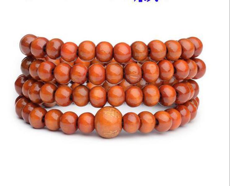 108 *0.6cm Mala Beads Bracelet Prayer Beads Tibetan Buddhist Rosary Wooden Bangle Buddha Jewelry Accessories for Men Women
