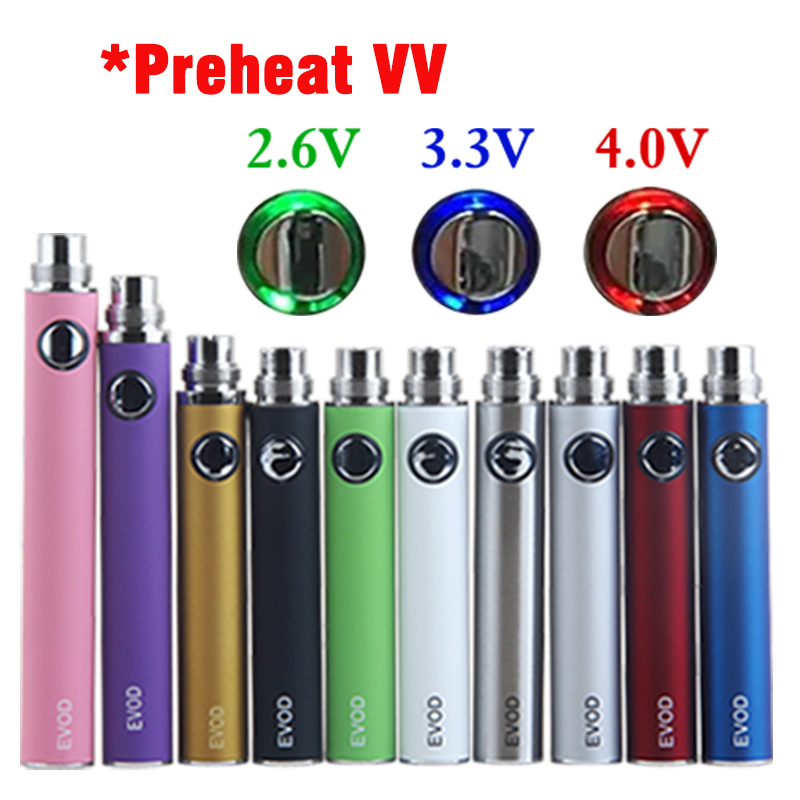EVOD Variable Voltage Vape Pen Battery 650mAh 900mAh 1100mAh Batteries eGo USB Charger E Cigarettes for MT3 CE4 Mini Protank Atomizer
EVOD Variable Voltage Vape Pen Battery 650mAh 900mAh 1100mAh Batteries eGo USB Charger E Cigarettes for MT3 CE4 Mini Protank Atomizer
