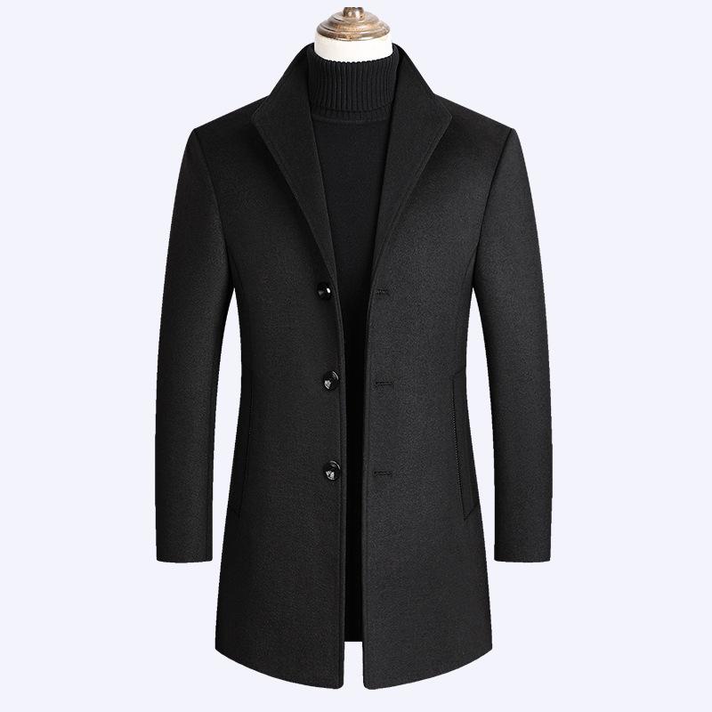 Men's Wool & Blends Mens Woolen Coat Thick Winter Men Classic Solid Male Overcoat Fashion Button Up Collar Coats And Jackets, Black
Men's Wool & Blends Mens Woolen Coat Thick Winter Men Classic Solid Male Overcoat Fashion Button Up Collar Coats And Jackets, Black