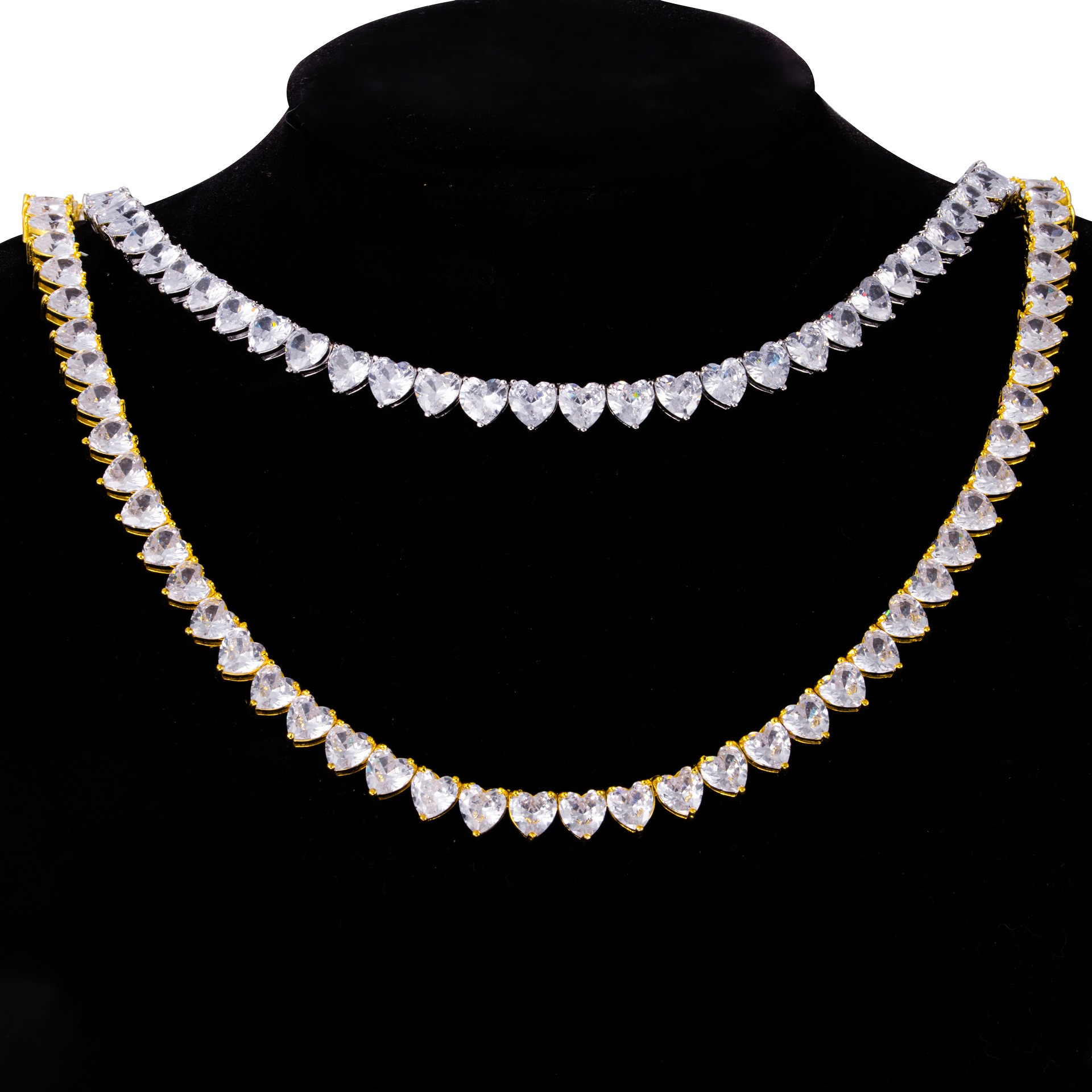 7mm 16-24inch Gold Plated Bling CZ Heart Tennis Chain Necklaces for Men Women Chain Fashion Jewelry
7mm 16-24inch Gold Plated Bling CZ Heart Tennis Chain Necklaces for Men Women Chain Fashion Jewelry