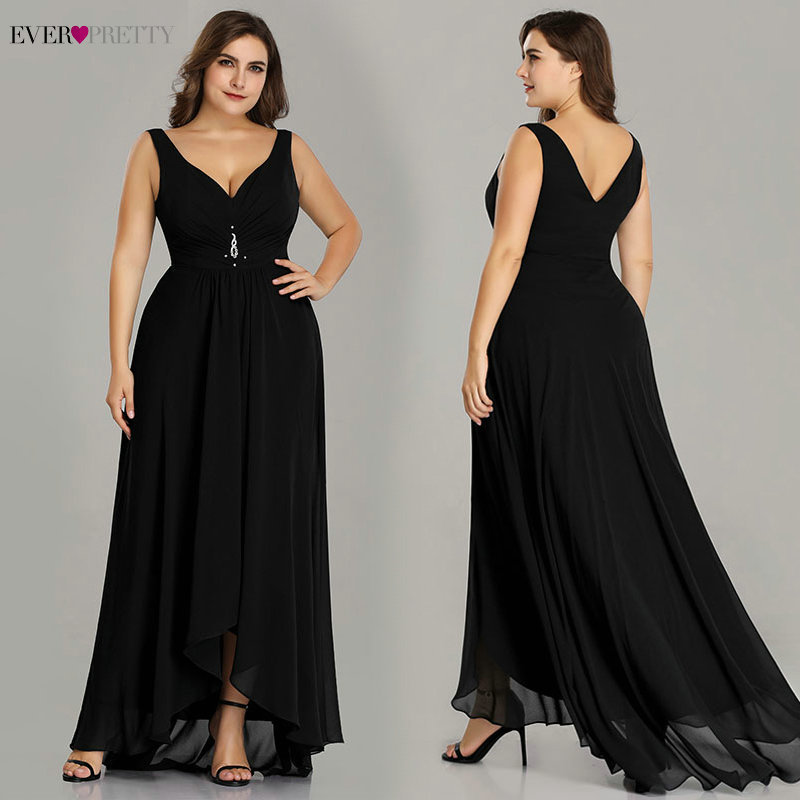 Plus Size Evening Dresses Long Elegant Burgundy Aline Sleeveless Crystal High Low Ever Pretty Special Occasion Dresses 201114