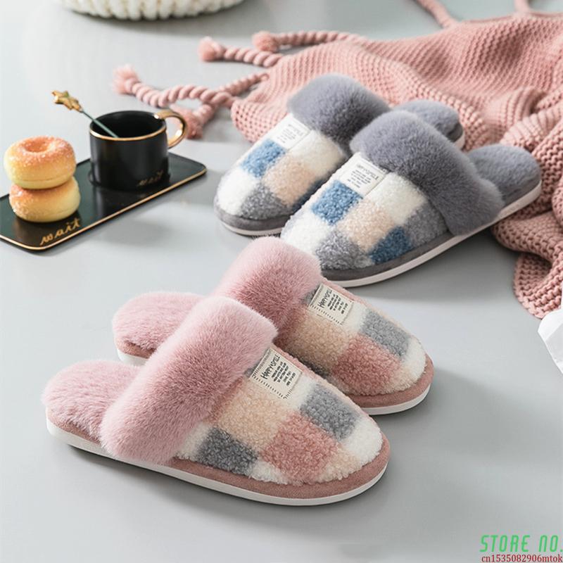 Winter New Lattice Indoor Furry Slippers For Women Warm Plush Bedroom Flat Couples Shoes Comfortable House Ladies Fur Slippers, Yellow
Winter New Lattice Indoor Furry Slippers For Women Warm Plush Bedroom Flat Couples Shoes Comfortable House Ladies Fur Slippers, Yellow
