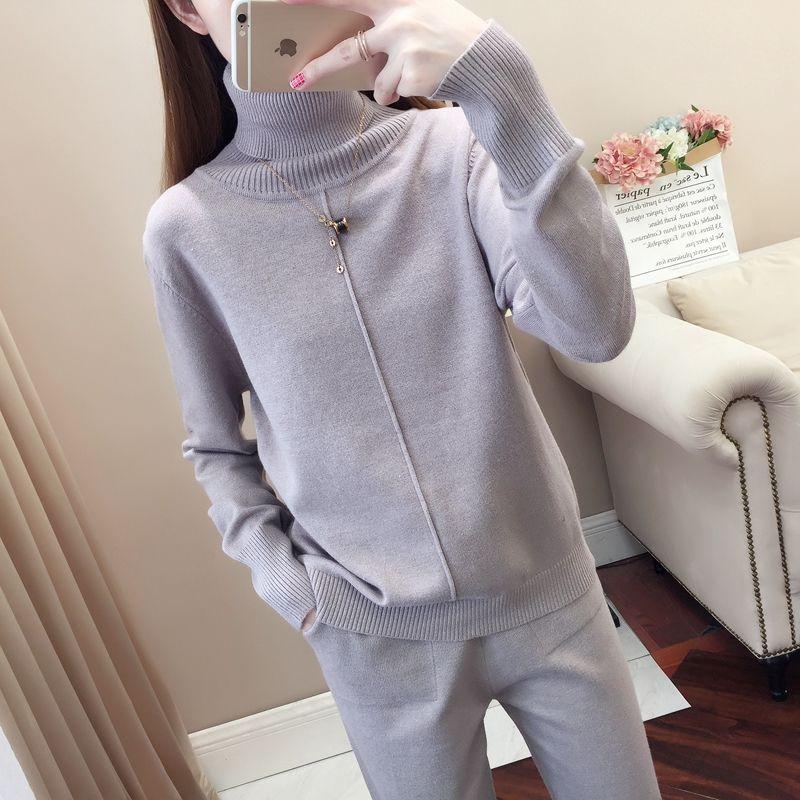2021 Autumn Winter 2 Pieces Set Women Sweater Turtleneck Pullover and Pants Elegant Knitted Tracksuit Female Knitted Suit Z46, Khaki
2021 Autumn Winter 2 Pieces Set Women Sweater Turtleneck Pullover and Pants Elegant Knitted Tracksuit Female Knitted Suit Z46, Khaki
