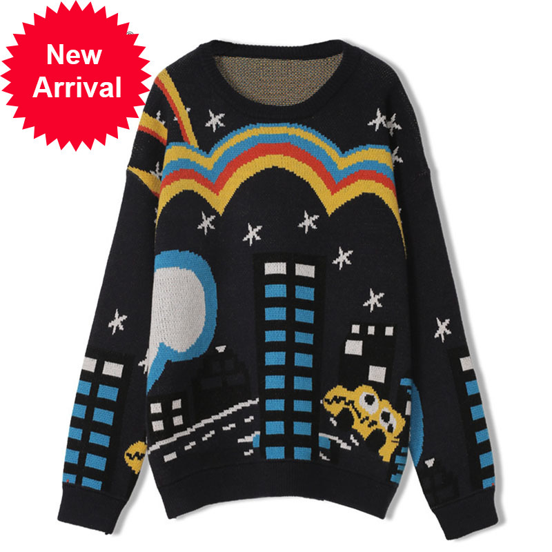 Winter loose woman's knitted shirt the neck faculty style of cartoons Long, hot manga casual pullovers tights C-300, Gray
Winter loose woman's knitted shirt the neck faculty style of cartoons Long, hot manga casual pullovers tights C-300, Gray