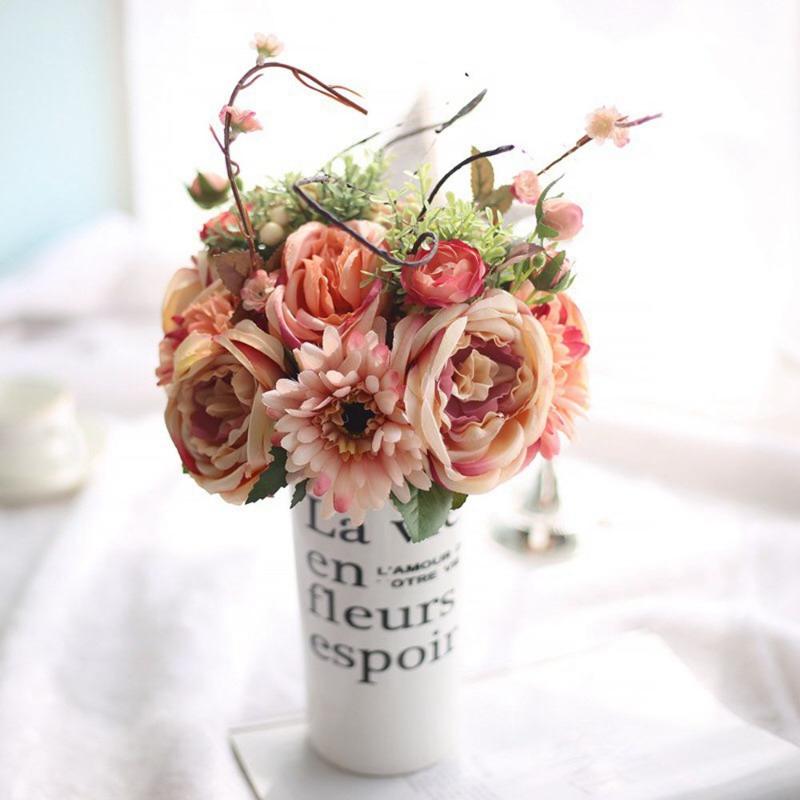 Decoratives Fake Floral Bouquets Artificial Fake Roses Flannel Flower Bridal Bouquet Wedding Party Home Decor, Pink
Decoratives Fake Floral Bouquets Artificial Fake Roses Flannel Flower Bridal Bouquet Wedding Party Home Decor, Pink