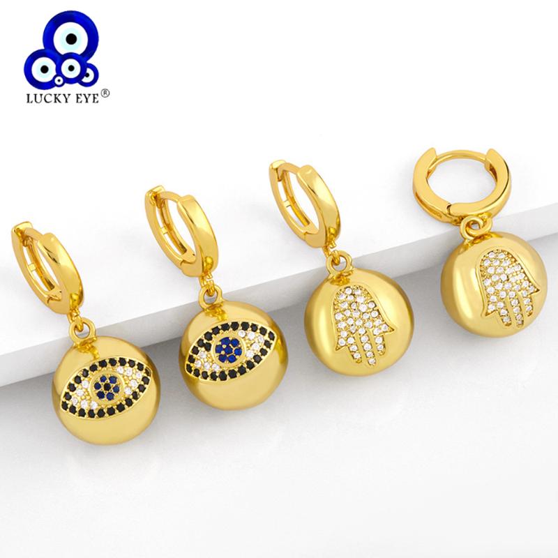 Lucky Eye Ball Fatima Hand Blue Zircon Turkish Evil Eye Drop Earrings Gold Color Small Earrings for Women Girls Jewelry LE685
Lucky Eye Ball Fatima Hand Blue Zircon Turkish Evil Eye Drop Earrings Gold Color Small Earrings for Women Girls Jewelry LE685
