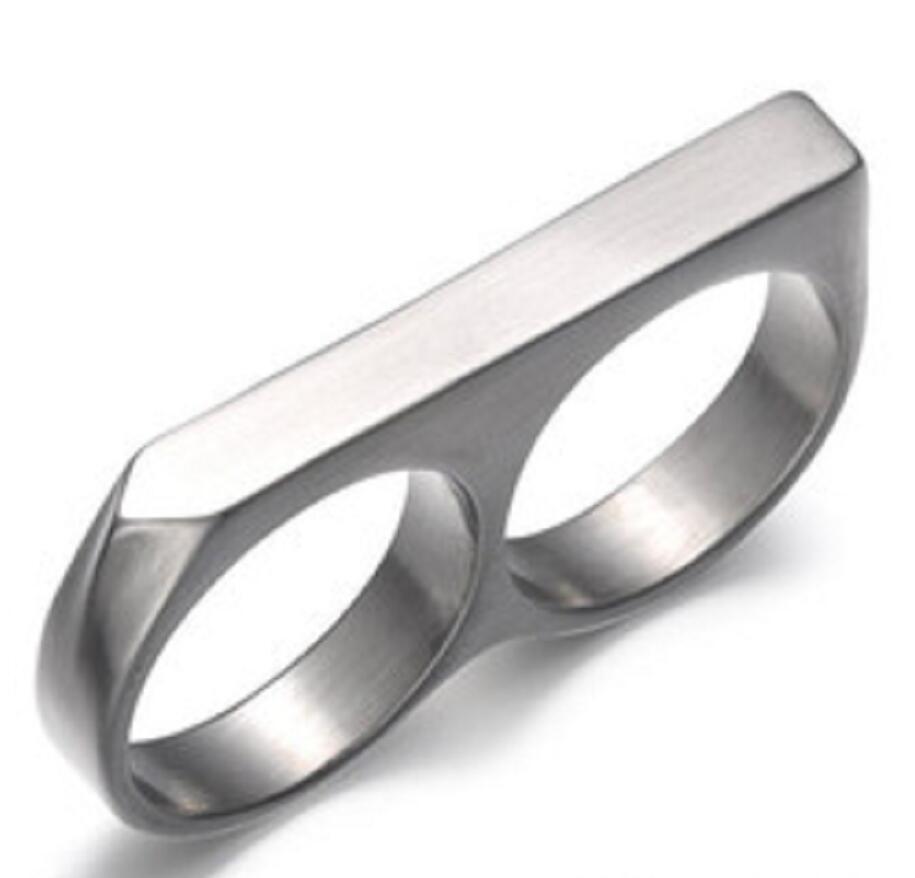 Stainless Steel Finger Buckle Double-Finger Brass Steel Ring Hip-Hop Glossy Knuckles Ring Gold Ring Escape Gadget#51e5f
Stainless Steel Finger Buckle Double-Finger Brass Steel Ring Hip-Hop Glossy Knuckles Ring Gold Ring Escape Gadget#51e5f
