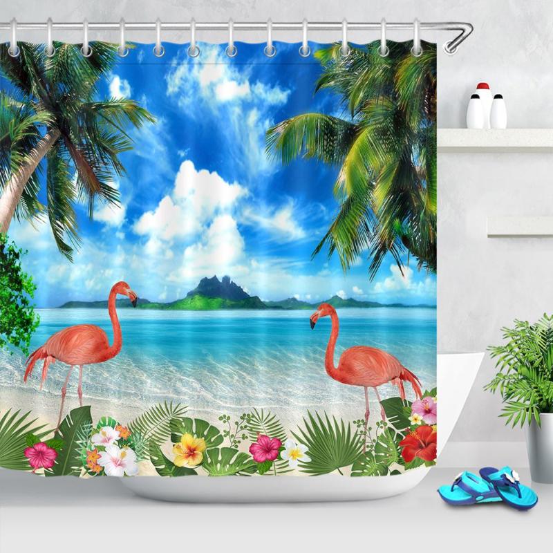 Flamingo Animal Shower Curtain Tropical Beach Tree Leaves Flower Waterproof Fabric Polyester Cloth Bathroom Curtain with Hooks
Flamingo Animal Shower Curtain Tropical Beach Tree Leaves Flower Waterproof Fabric Polyester Cloth Bathroom Curtain with Hooks
