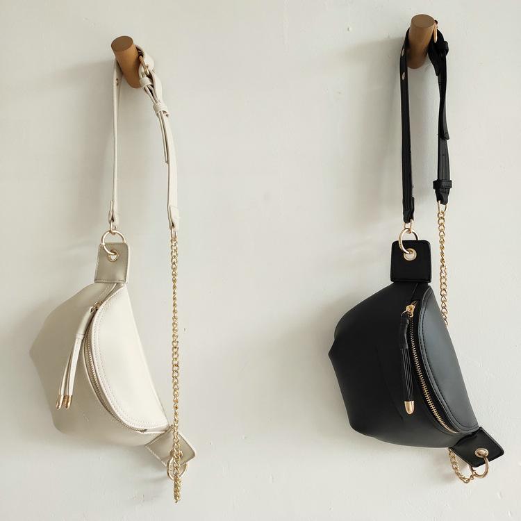 Waist Bag 2021 New Fashion All-match Women's Chest Bag Fashion Casual One-Shoulder Chain, Black
Waist Bag 2021 New Fashion All-match Women's Chest Bag Fashion Casual One-Shoulder Chain, Black