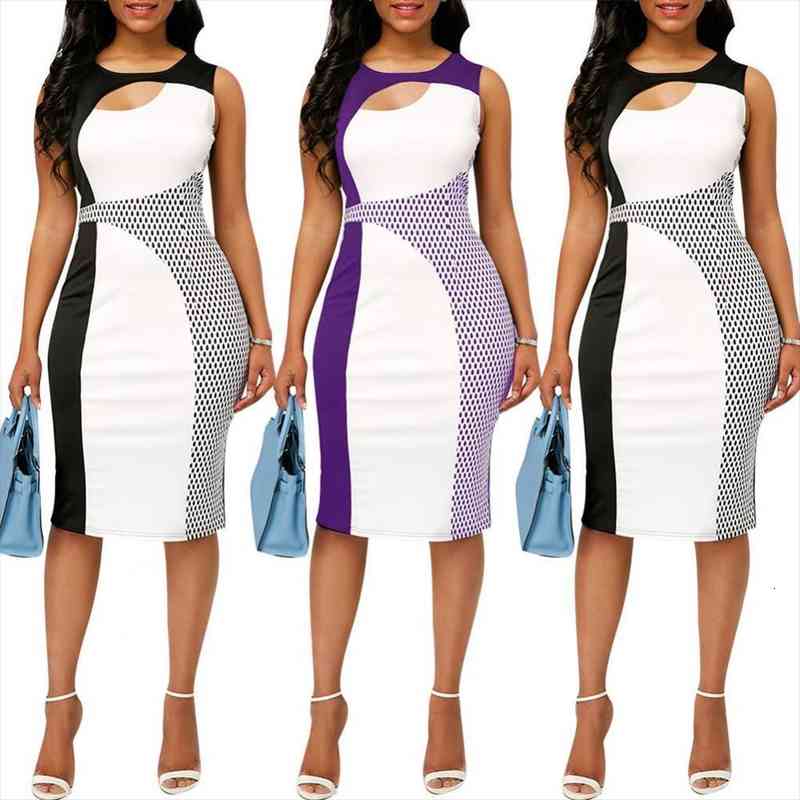 70% sell plus size lady summer sleeveless color block dots print cutout sheath dress, Black;gray
70% sell plus size lady summer sleeveless color block dots print cutout sheath dress, Black;gray
