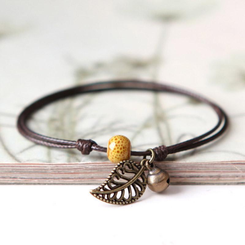LNRRABC Free Shipping Ceramic Beads Love Vintage Bohemian Ankle Bracelet Bells Braid Adjustable Leaf Sandals Ms. Simple Jewelry1
LNRRABC Free Shipping Ceramic Beads Love Vintage Bohemian Ankle Bracelet Bells Braid Adjustable Leaf Sandals Ms. Simple Jewelry1