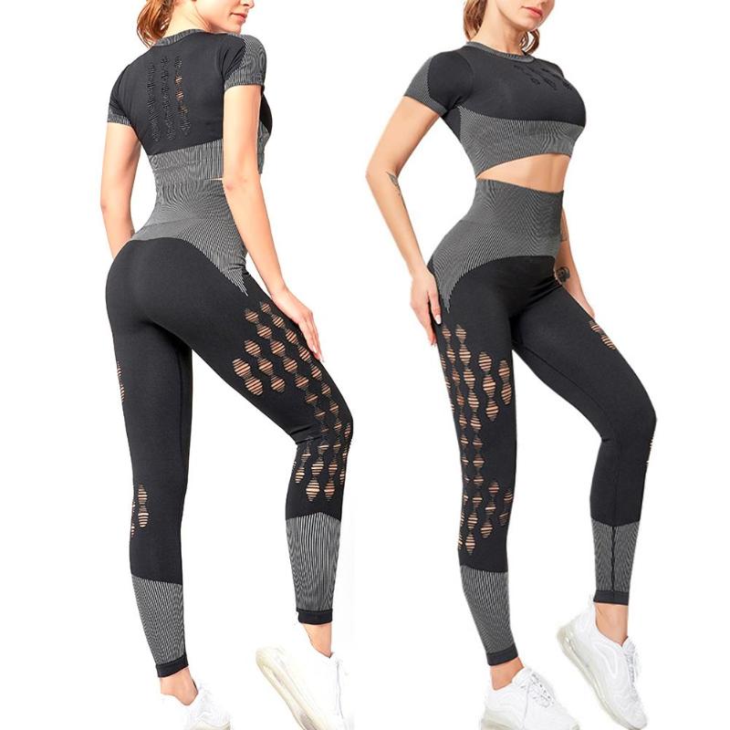 2pc/Set Seamless Yoga Set Women Gym Clothes Fitness Long Sleeve Crop Top Hollow Out Mesh Leggings Set Women Sports Tracksuit, Black
2pc/Set Seamless Yoga Set Women Gym Clothes Fitness Long Sleeve Crop Top Hollow Out Mesh Leggings Set Women Sports Tracksuit, Black