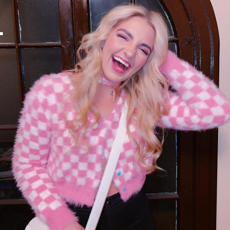 New Pink 2021 Chess Top Short Cashmere Cardigan Sweater Designer Woman Clothes Sexy Vintage K9ru EL0I
New Pink 2021 Chess Top Short Cashmere Cardigan Sweater Designer Woman Clothes Sexy Vintage K9ru EL0I