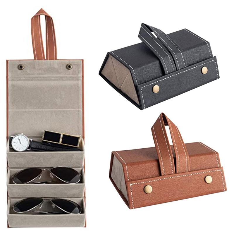 3 Slots Travel Sunglasses Case Portable Foldable PU Leather Eyeglasses Organizer Storage Eyewear Holder Hanging Display
3 Slots Travel Sunglasses Case Portable Foldable PU Leather Eyeglasses Organizer Storage Eyewear Holder Hanging Display