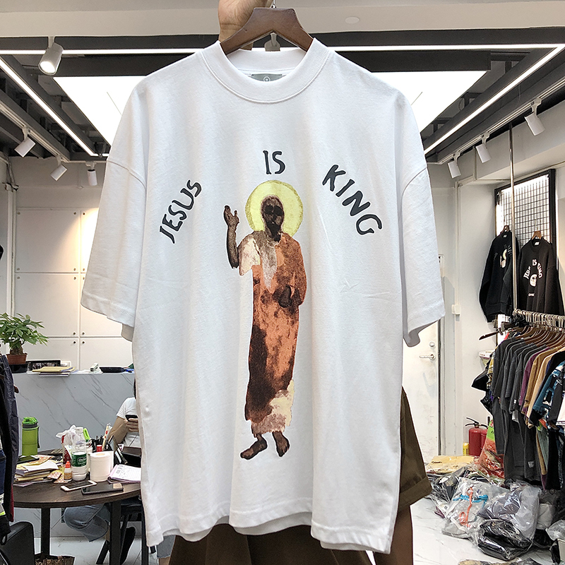 Jesus Is King T-shirt Kanye West T-shirts High Quality Portrait of Jesus Print Jesus Is King Tee Oversize Hip Hop Top X1214
Jesus Is King T-shirt Kanye West T-shirts High Quality Portrait of Jesus Print Jesus Is King Tee Oversize Hip Hop Top X1214