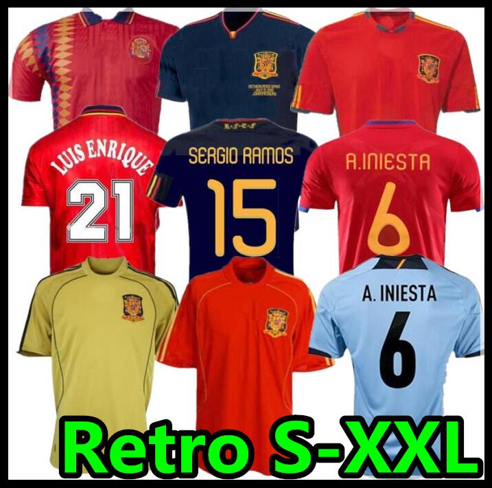1994 retro SOCCER JERSEY final 2008 2012 1996 2010 Spain RAUL XAVI Hierro LUIS ENSRIQUE XAVI Caminero Iniesta PUYOL PIQUE DAVAD David Villa
1994 retro SOCCER JERSEY final 2008 2012 1996 2010 Spain RAUL XAVI Hierro LUIS ENSRIQUE XAVI Caminero Iniesta PUYOL PIQUE DAVAD David Villa