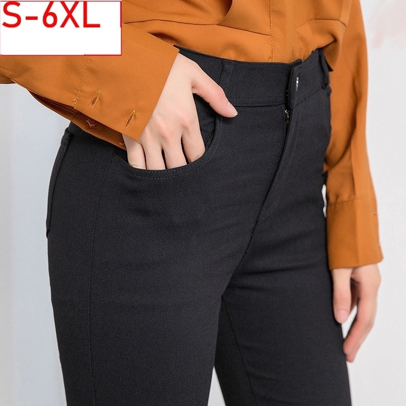 Black Women Skinny Jeans Woman High Waist Plus Size 5XL Slim Women's Jeans Large Size Denim Jeggings Stretch Jeans for Women 201105