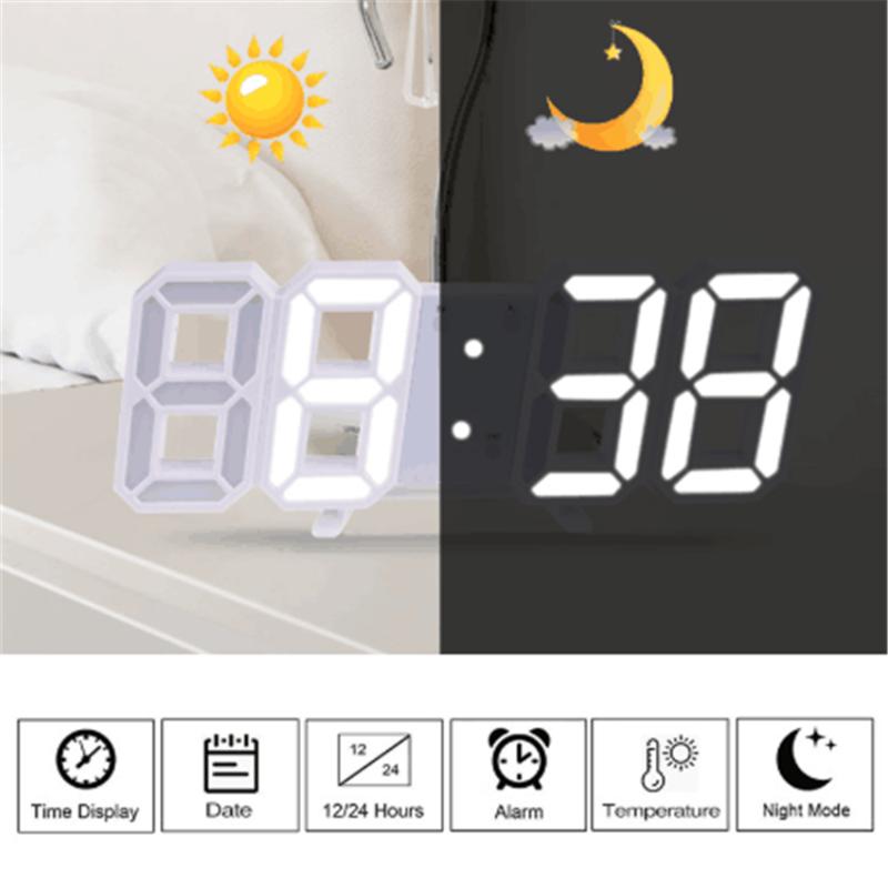 Modern Digital LED Table Desk Night Wall Clock Alarm Watch 24 or 12 Hour Display Electronic Large Time Temperature Display Home
Modern Digital LED Table Desk Night Wall Clock Alarm Watch 24 or 12 Hour Display Electronic Large Time Temperature Display Home