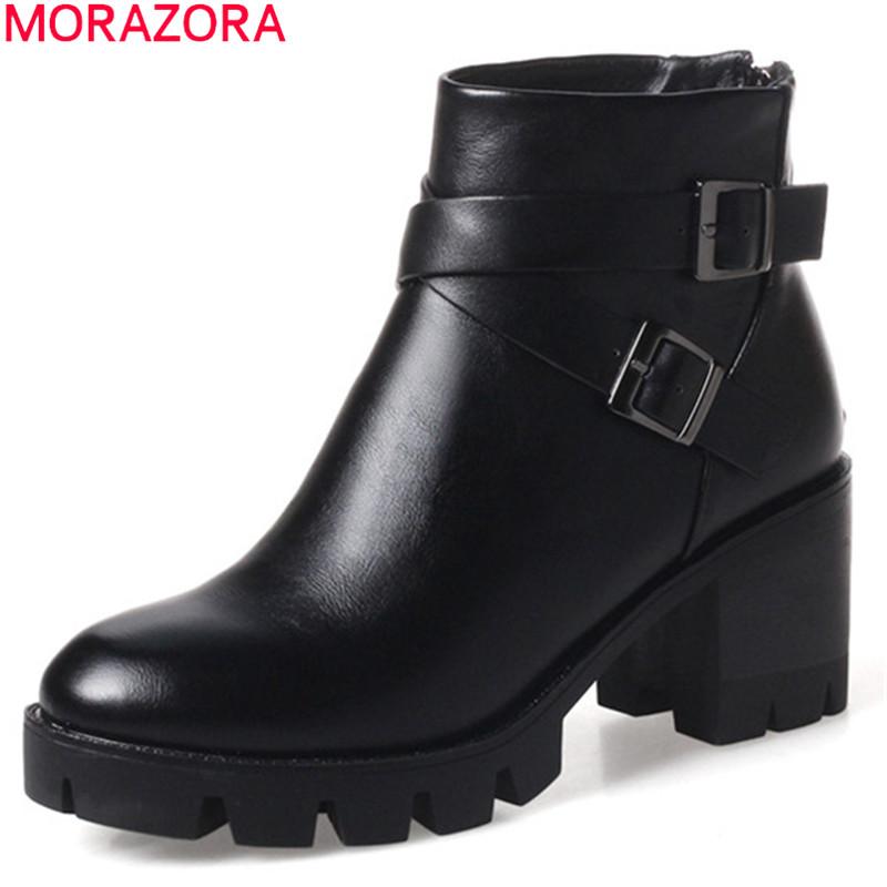 MORAZORA black brown new arrive women boots zipper buckle platform ladies ankle boots round toe autumn winter
MORAZORA black brown new arrive women boots zipper buckle platform ladies ankle boots round toe autumn winter