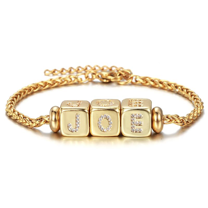 Link, Chain A-Z Initial Letter Bracelet For Women Men Cube CZ Micro Pave Copper Charms 3mm Wheat DIY Name Jewelry Gifts DB297
Link, Chain A-Z Initial Letter Bracelet For Women Men Cube CZ Micro Pave Copper Charms 3mm Wheat DIY Name Jewelry Gifts DB297