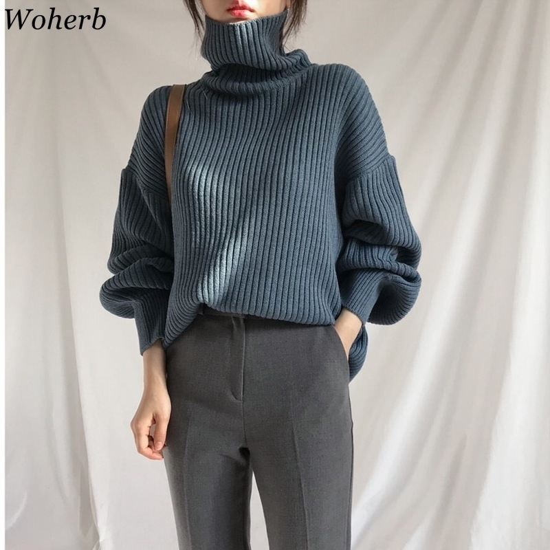 Woherb Turtleneck Sweater Women Autumn Winter Korean Vintage Pullovers Chic All Match Striped Knitted Jumper Sueter Mujer 201130, Beige
Woherb Turtleneck Sweater Women Autumn Winter Korean Vintage Pullovers Chic All Match Striped Knitted Jumper Sueter Mujer 201130, Beige