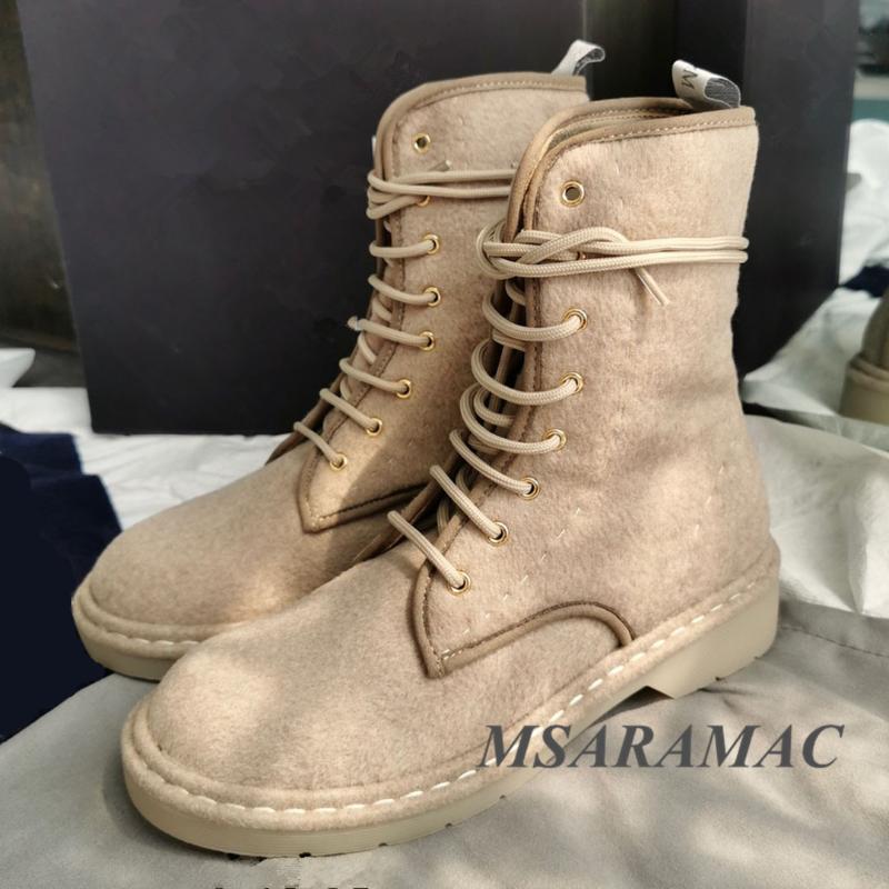 Cashmere combat boots Knight Boots flat heel woolen fur shoes winter women's shoes black khaki lace up motorcycle
Cashmere combat boots Knight Boots flat heel woolen fur shoes winter women's shoes black khaki lace up motorcycle