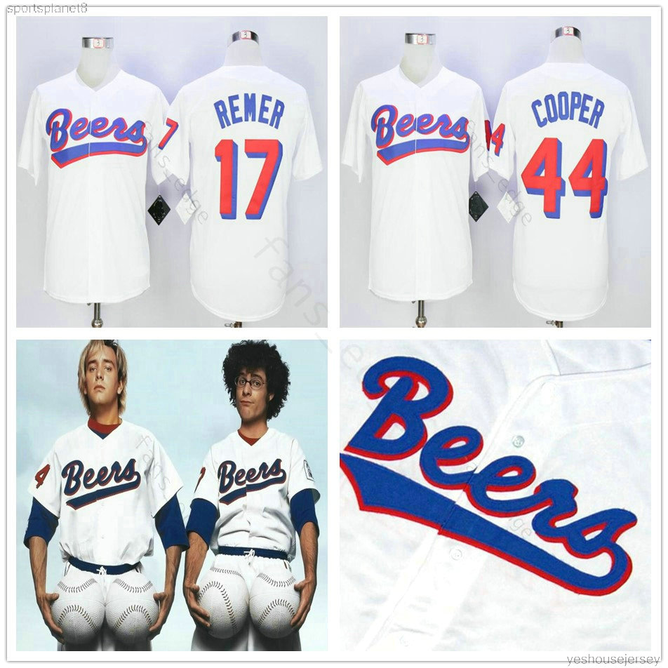 Men Joe Coop Cooper #44 BASEketball BEERS Movie Jersey Button Down White Baseball Jerseys High Quality 0002, Black;red
Men Joe Coop Cooper #44 BASEketball BEERS Movie Jersey Button Down White Baseball Jerseys High Quality 0002, Black;red