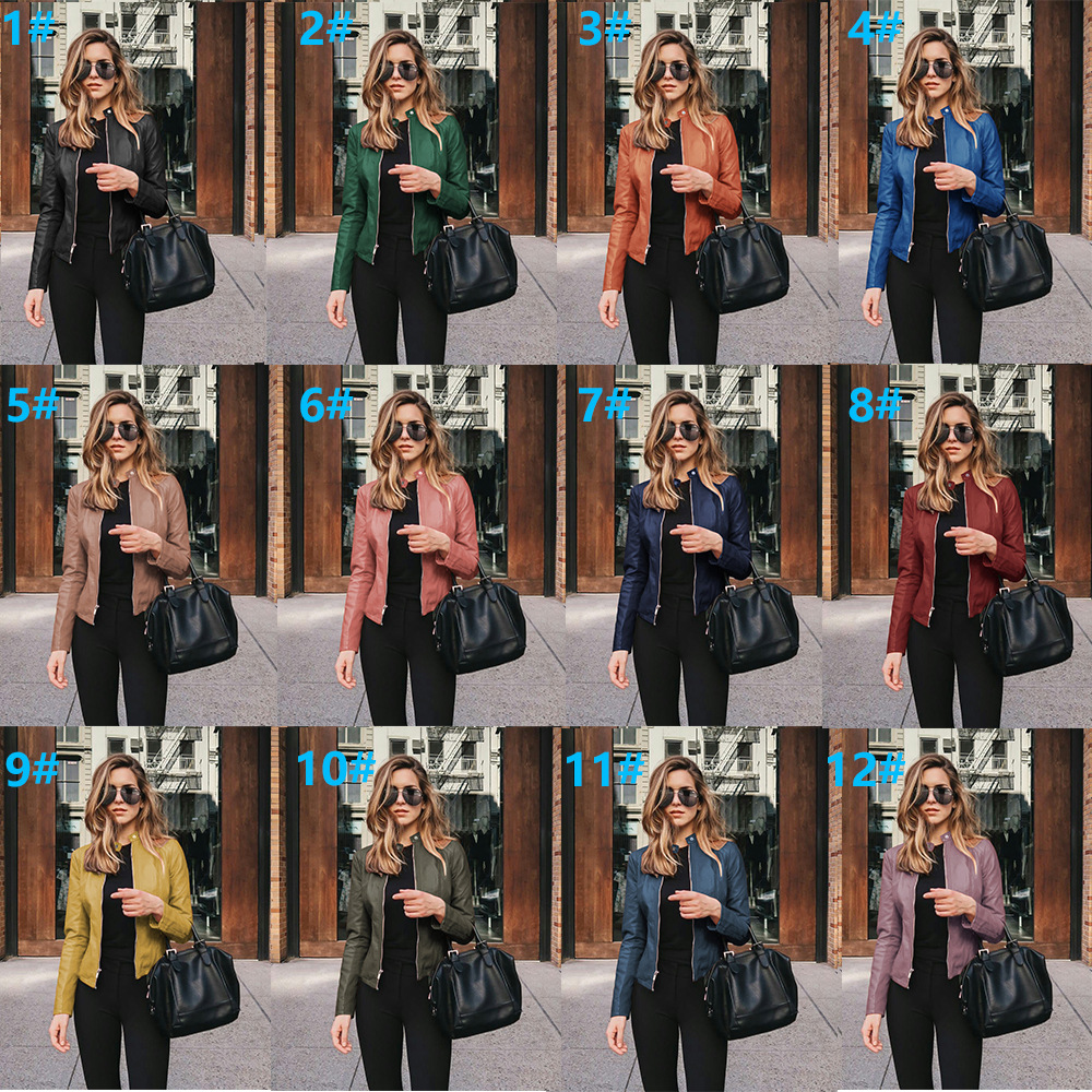 2021 Fashion Designer Women Fall Winter Short Suit Jacket Autumn Womens All-match Blazer Jackets Lady PU Leather Coats Outerwear 12 Colors, Random colors
2021 Fashion Designer Women Fall Winter Short Suit Jacket Autumn Womens All-match Blazer Jackets Lady PU Leather Coats Outerwear 12 Colors, Random colors