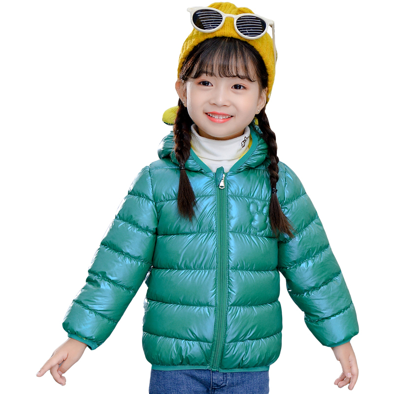 HIPAC Boy Girl Winter Coat Fashion Shiny Child Jacket Windproof Baby Boys Girls Warm Children Outfits for Kids Clothes Snowsuit 201127